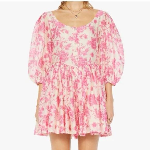 Alix of Bohemia Dresses & Skirts - Alix Of Bohemia Ellah Baroque Beam Mini Dress In Pink XS NWT